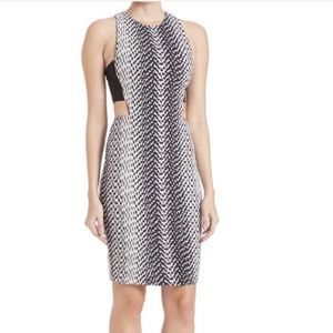 Elizabeth and James Black and White Cut Out Dress